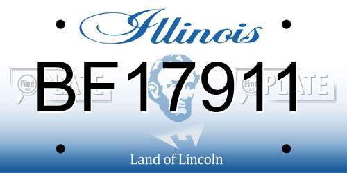 BF17911 Illinois License Plate