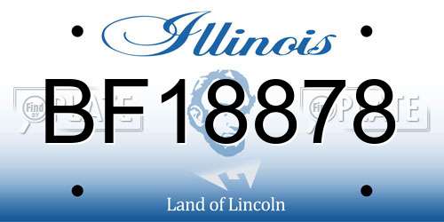 BF18878 Illinois License Plate