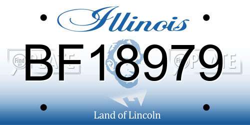 BF18979 Illinois License Plate