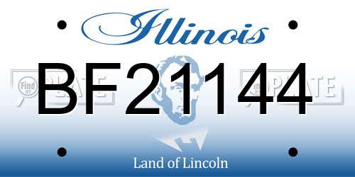 BF21144 Illinois License Plate