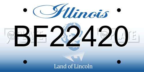 BF22420 Illinois License Plate