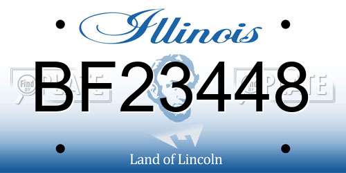 BF23448 Illinois License Plate