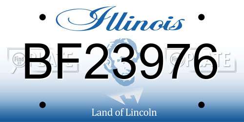 BF23976 Illinois License Plate