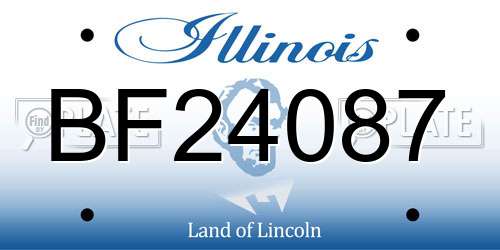BF24087 Illinois License Plate