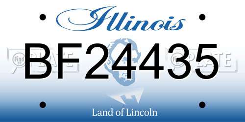 BF24435 Illinois License Plate