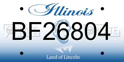 BF26804 Illinois License Plate