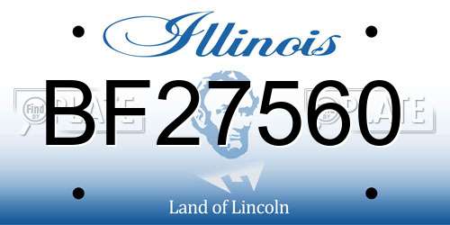 BF27560 Illinois License Plate
