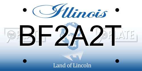 BF2A2T Illinois License Plate