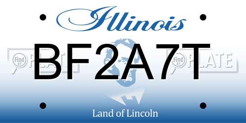 BF2A7T Illinois License Plate
