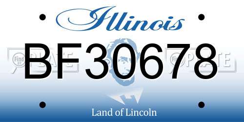 BF30678 Illinois License Plate