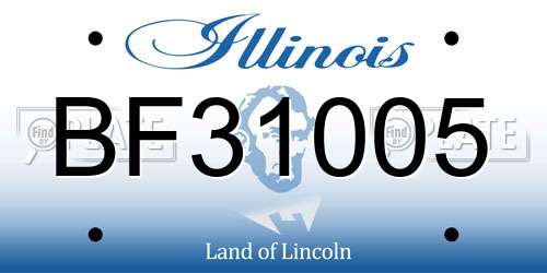 BF31005 Illinois License Plate