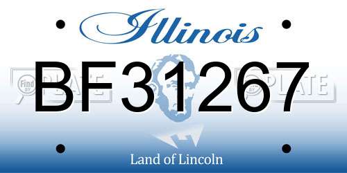 BF31267 Illinois License Plate