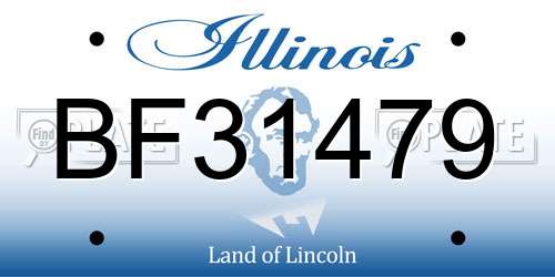 BF31479 Illinois License Plate