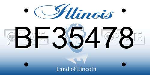 BF35478 Illinois License Plate