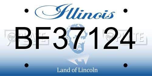 BF37124 Illinois License Plate