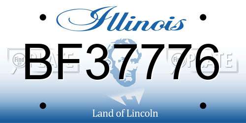 BF37776 Illinois License Plate