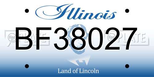 BF38027 Illinois License Plate