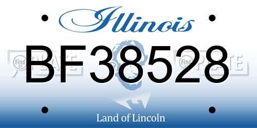 BF38528 Illinois License Plate
