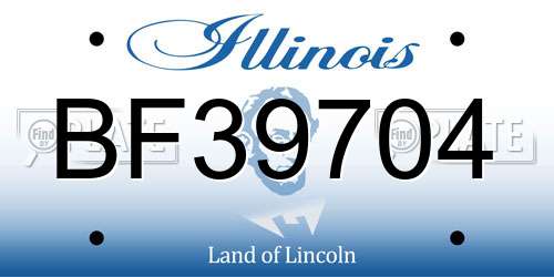 BF39704 Illinois License Plate