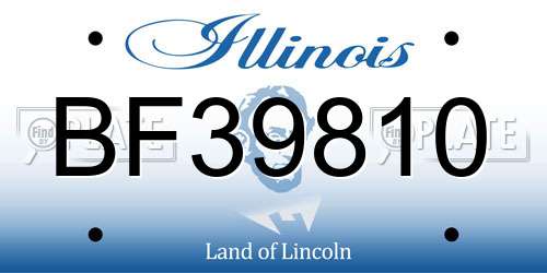 BF39810 Illinois License Plate