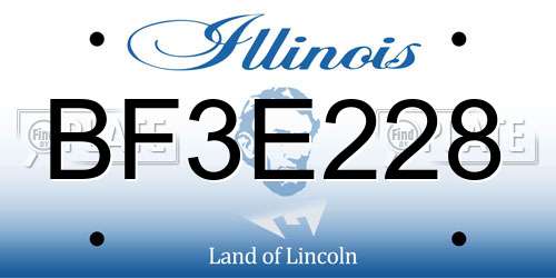 BF3E228 Illinois License Plate