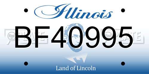 BF40995 Illinois License Plate