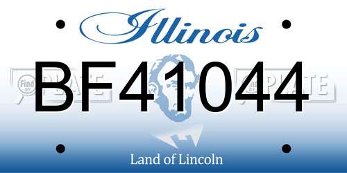BF41044 Illinois License Plate
