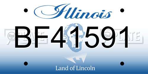 BF41591 Illinois License Plate