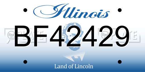 BF42429 Illinois License Plate
