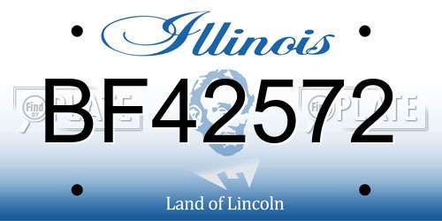 BF42572 Illinois License Plate