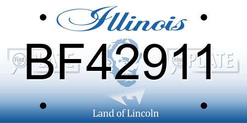 BF42911 Illinois License Plate