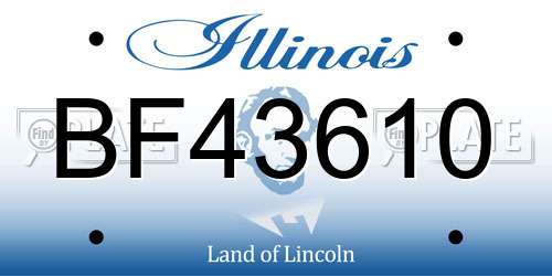 BF43610 Illinois License Plate