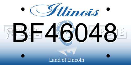 BF46048 Illinois License Plate