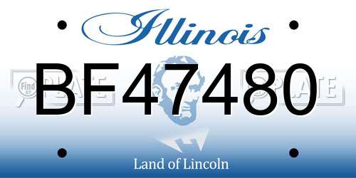 BF47480 Illinois License Plate