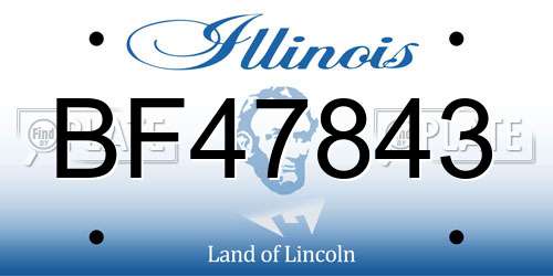BF47843 Illinois License Plate