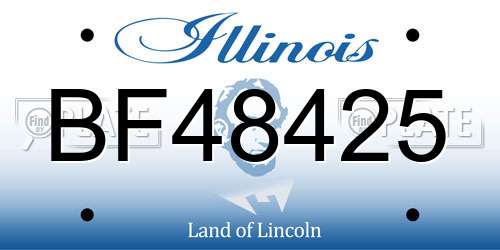 BF48425 Illinois License Plate