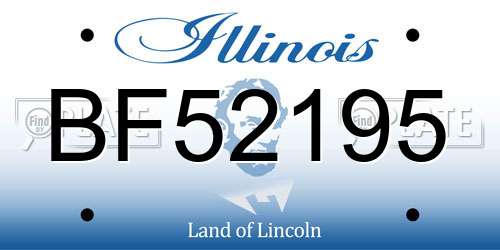 BF52195 Illinois License Plate