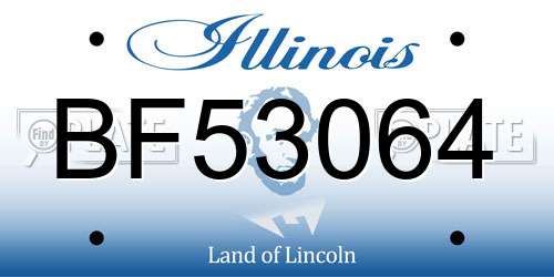 BF53064 Illinois License Plate