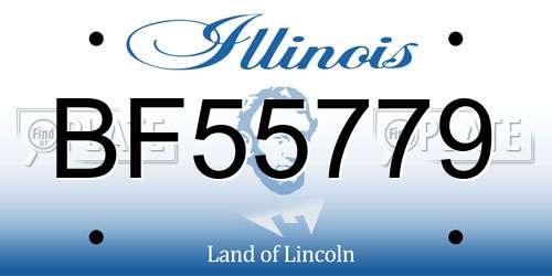 BF55779 Illinois License Plate