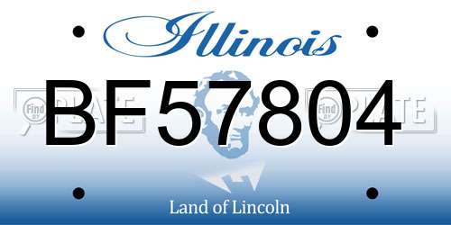 BF57804 Illinois License Plate
