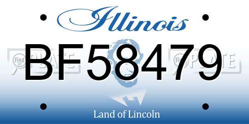 BF58479 Illinois License Plate