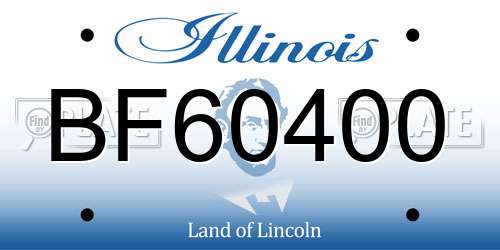 BF60400 Illinois License Plate