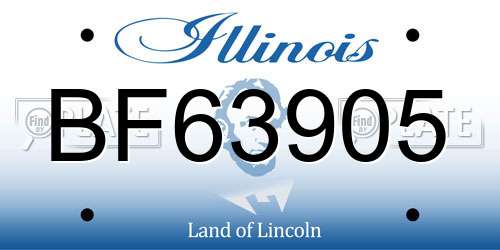 BF63905 Illinois License Plate