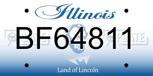 BF64811 Illinois License Plate