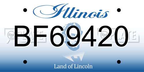 BF69420 Illinois License Plate