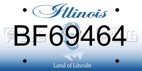 BF69464 Illinois License Plate