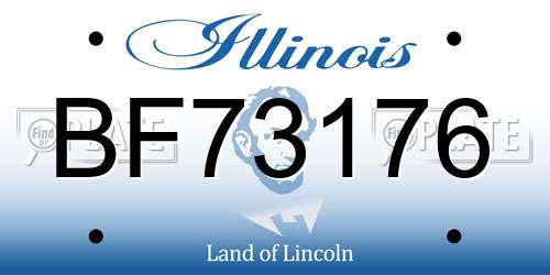 BF73176 Illinois License Plate
