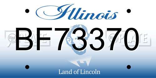 BF73370 Illinois License Plate