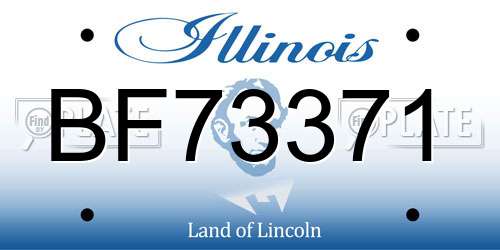 BF73371 Illinois License Plate