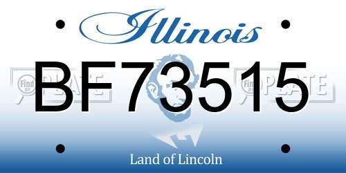 BF73515 Illinois License Plate